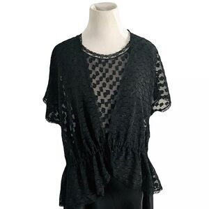 Dior Black Patterned Lingerie Vintage Dior Chemise